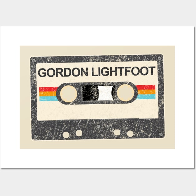 kurniamarga vintage cassette tape Gordon Lightfoot Wall Art by kurniamarga.artisticcolorful